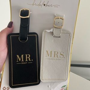 Mr and Mrs luggage tags